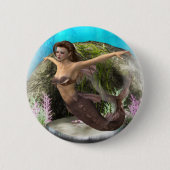 Mermaid Diva Ronde Button 5,7 Cm (Voorkant)