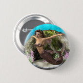 Mermaid Diva Ronde Button 5,7 Cm (Voorkant /achterkant)
