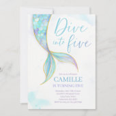 Mermaid Dive in Vijf Vijfde Dag Partij Kaart (Voorkant)