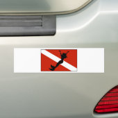 Mermaid Diver Flag Bumpersticker (Op auto)