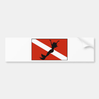 Mermaid Diver Flag Bumpersticker