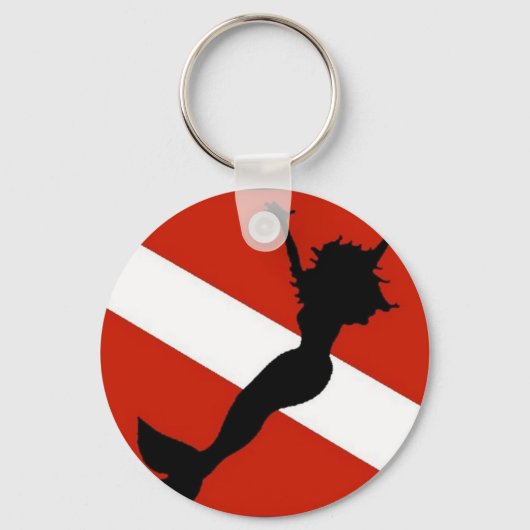 Mermaid Diver Flag Sleutelhanger (Voorkant)