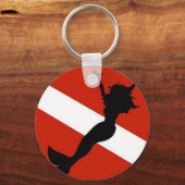 Mermaid Diver Flag Sleutelhanger (Voorkant)