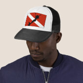 Mermaid Diver Flag Trucker Pet (In situ)