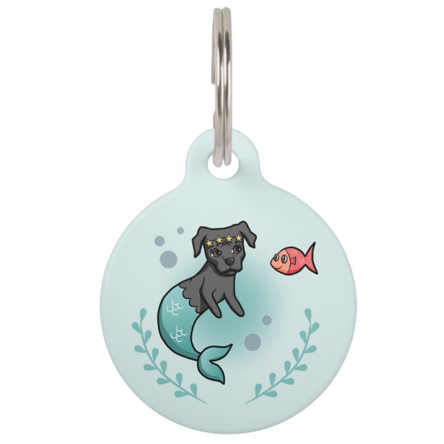 Mermaid Dog Merdog Princess Huisdierpenning (Voorkant)