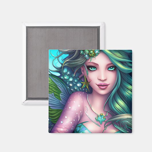 Mermaid Doll Magnet (Voorkant / Achterkant)