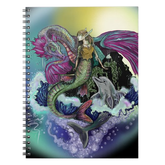 Mermaid & Dolphin~ notitieboek (Voorkant)