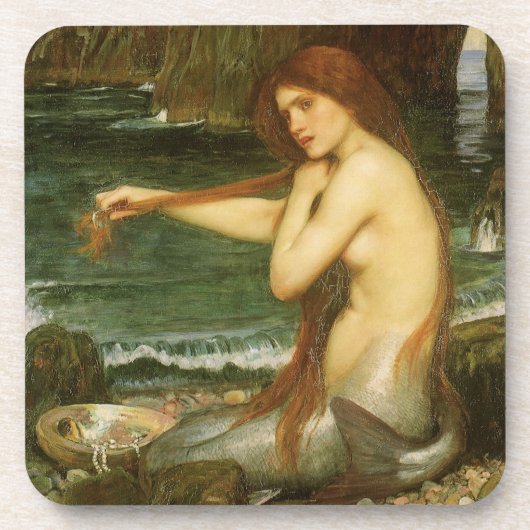 Mermaid door John William Waterhouse Bier Onderzetter (Voorkant)