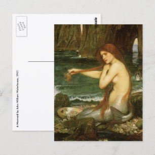 Mermaid door John William Waterhouse Briefkaart