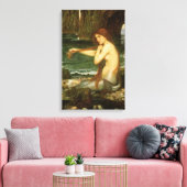 Mermaid door John William Waterhouse Canvas Afdruk (Insitu (Woonkamer))