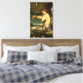 Mermaid door John William Waterhouse Canvas Afdruk (Insitu (Slaapkamer))
