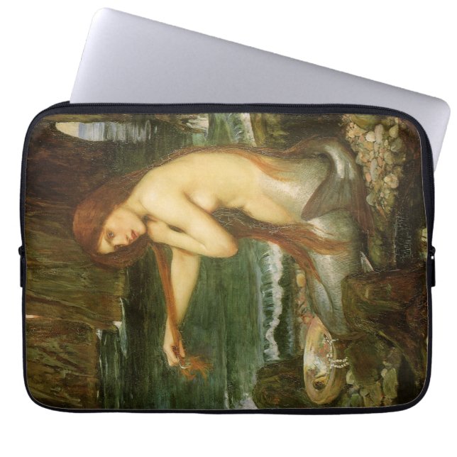 Mermaid door John William Waterhouse Laptop Sleeve (Voorkant)