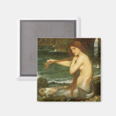 Mermaid door John William Waterhouse Magneet (Voorkant / Achterkant)