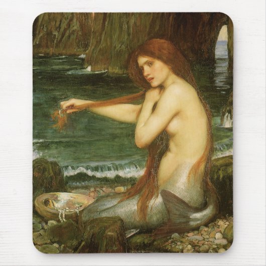 Mermaid door John William Waterhouse Muismat (Voorkant)