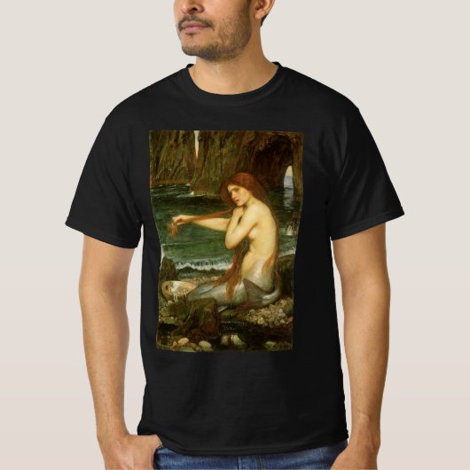 Mermaid door John William Waterhouse T-shirt (Voorkant)