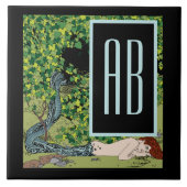 Mermaid door Koloman Moser Tegeltje (Voorkant)