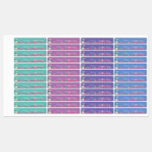 Mermaid Dot School Class Lunch Naam Nummer Labels (Vel)