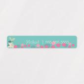 Mermaid Dot School Klas Lunch Naam Nummer Labels (Design 1)
