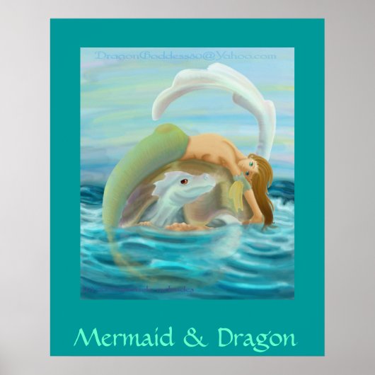 Mermaid & Dragon Poster (Voorkant)