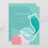 Mermaid dreams birthday invitation kaart (Voorkant / Achterkant)