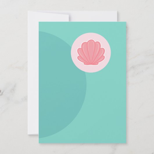 Mermaid dreams birthday invitation kaart (Achterkant)