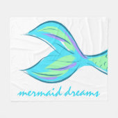 Mermaid Dreams Fleece Blanket (Voorkant (Horizontaal))