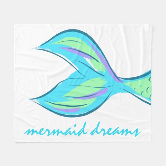 Mermaid Dreams Fleece Blanket (Voorkant (Horizontaal))