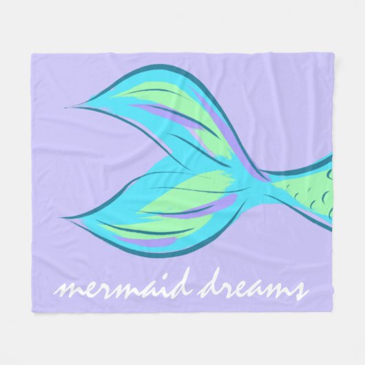 Mermaid Dreams Fleece Blanket (Voorkant (Horizontaal))