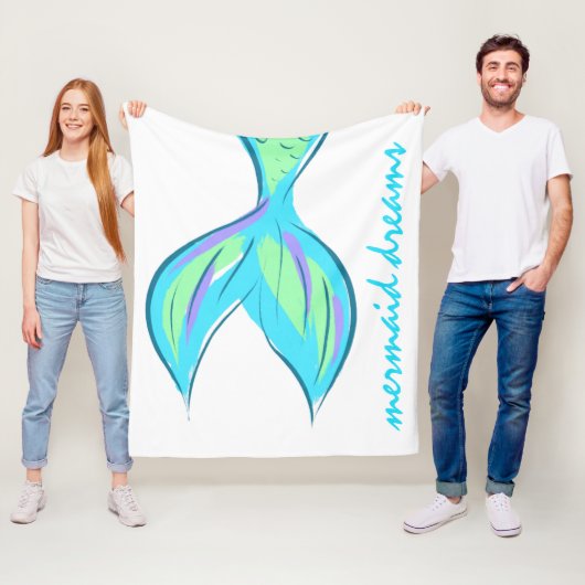 Mermaid Dreams Fleece Blanket Deken (In situ)