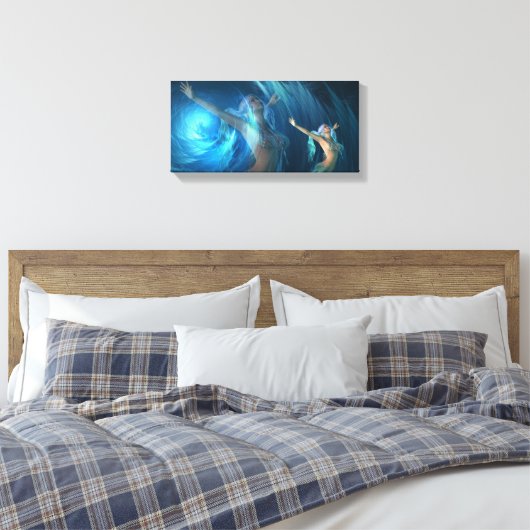 Mermaid Dreams Inspirerend Canvas Afdruk (Insitu (Slaapkamer))