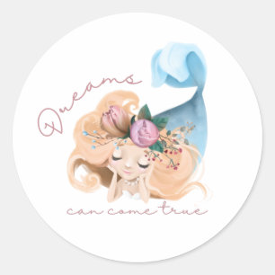 Mermaid Dreams kan echte tikkers halen Ronde Sticker