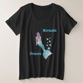 Mermaid Dreamweaver (donker shirt) Grote Maat T-shirt (Design voorkant)