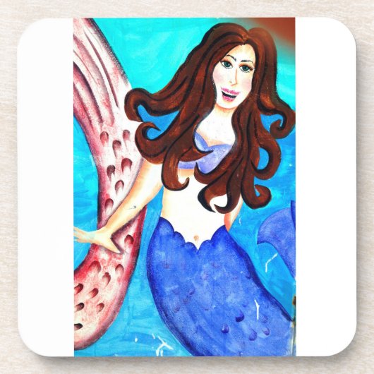 Mermaid drink coaster drankjes onderzetter (Voorkant)
