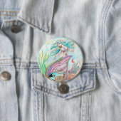 Mermaid Elf Pin Ronde Button 7,6 Cm (In situ)