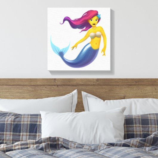 Mermaid - Emoji Canvas Afdruk (Insitu (Slaapkamer))