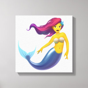 Mermaid - Emoji Canvas Afdruk