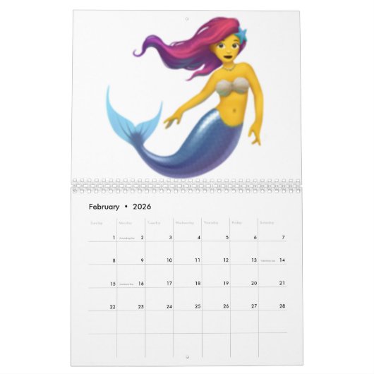 Mermaid - Emoji Kalender (Feb 2026)