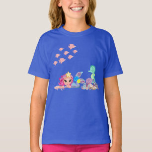 Mermaid en Axolotl T-shirt