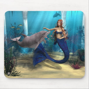 Mermaid en Dolphin Muismat