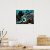 Mermaid en Dolphin Poster (Keuken)