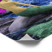 Mermaid en Dolphin Poster (Hoek)