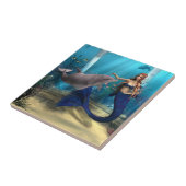 Mermaid en Dolphin Tegeltje (Zijkant)