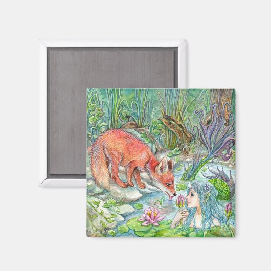 Mermaid en Fox Magneet (Voorkant / Achterkant)