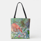 Mermaid en Fox Tote Bag (Achterkant)