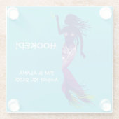 Mermaid en Golden Hook Glazen Onderzetter (Achterkant)