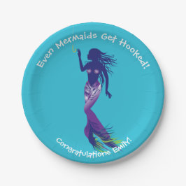 Mermaid en Golden Hook Papieren Bordje