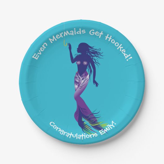 Mermaid en Golden Hook Papieren Bordje (Voorkant)