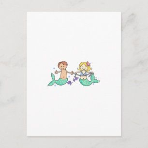MERMAID EN MERBOY BRIEFKAART