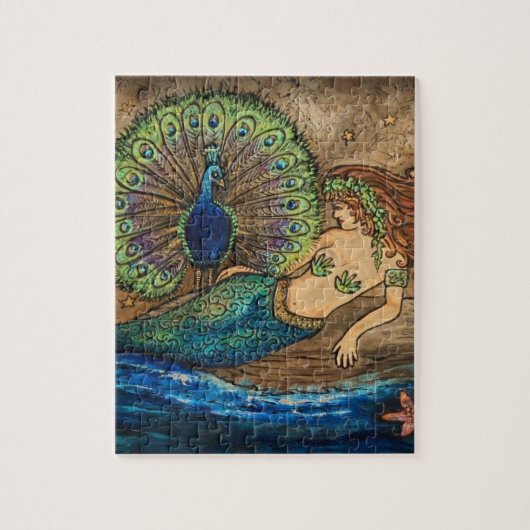 Mermaid en Peacock Legpuzzel (Verticaal)