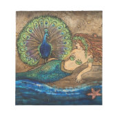 Mermaid en Peacock Notitieblok (Voorkant)